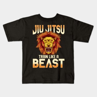 Train Like a Beast BJJ Jiu Jitsu Trainer & Coach Kids T-Shirt